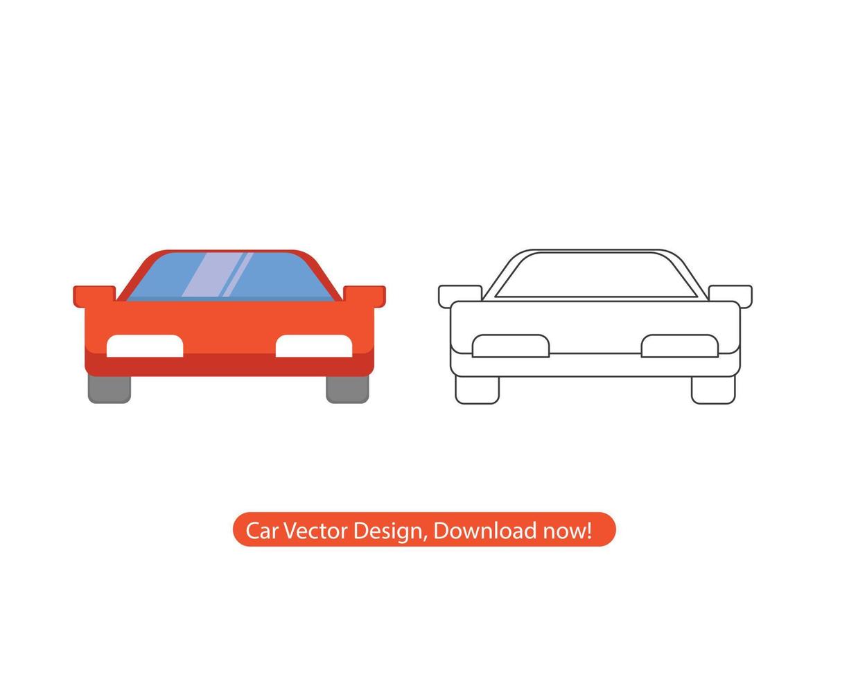 ilustração de design vetorial de carro esportivo, pronto para usar o ativo vetorial vetor