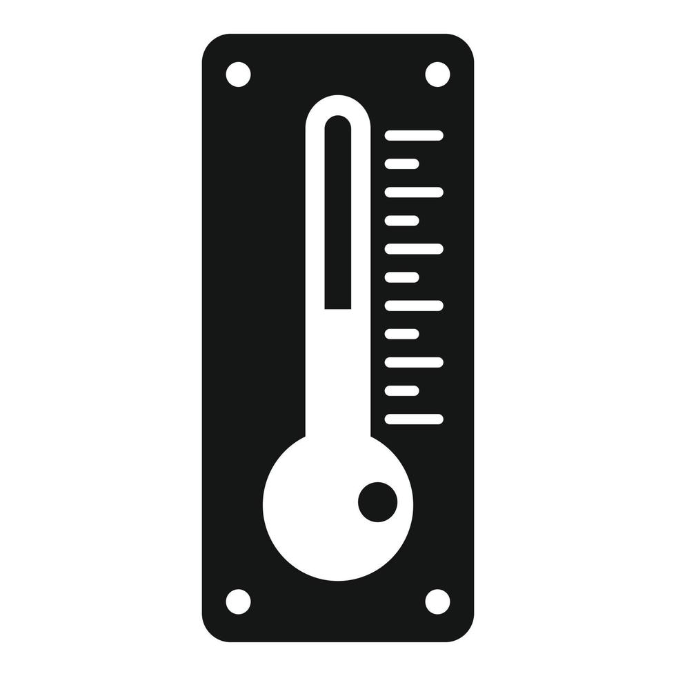 ícone do termômetro de limpeza a seco, estilo simples vetor