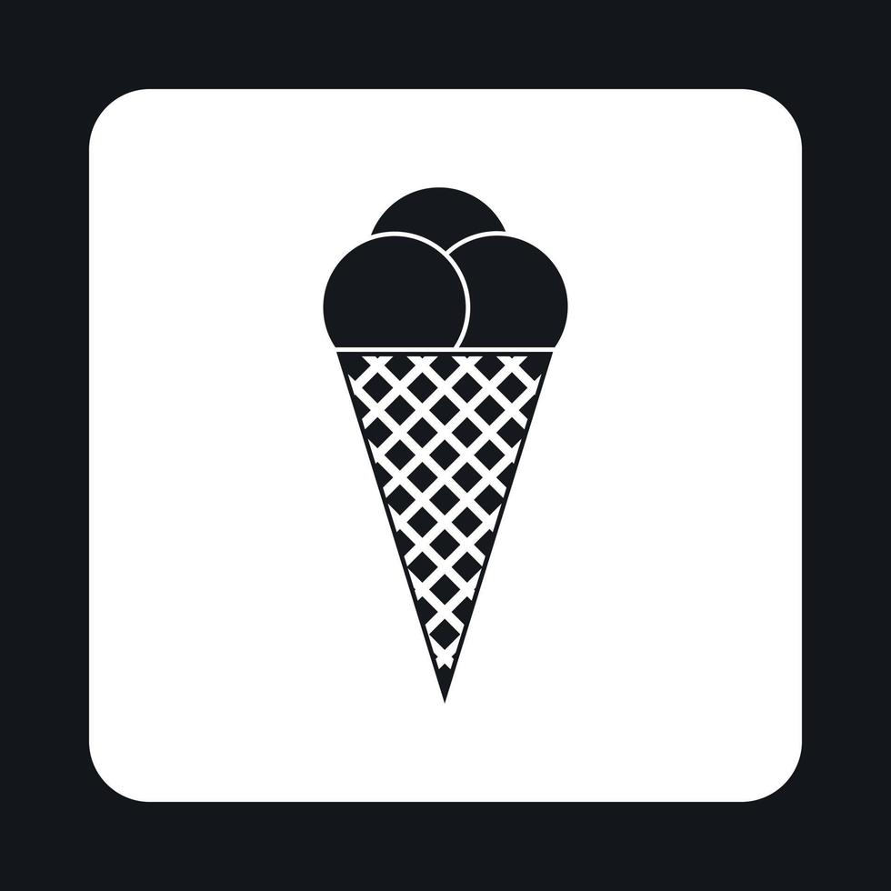 ícone de bolas de sorvete, estilo simples vetor