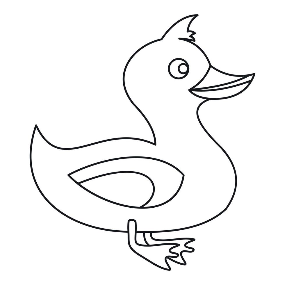 ícone de pato, estilo de estrutura de tópicos vetor