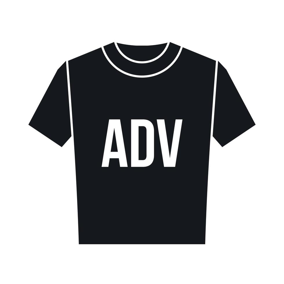 camiseta com ícone de impressão adv, estilo simples vetor