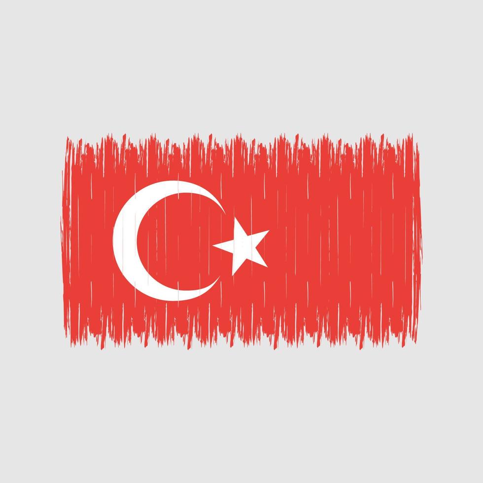 escova de bandeira turquia vetor