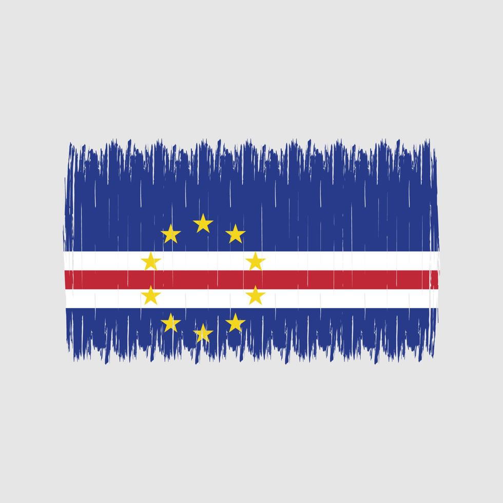 escova de bandeira de cabo verde vetor