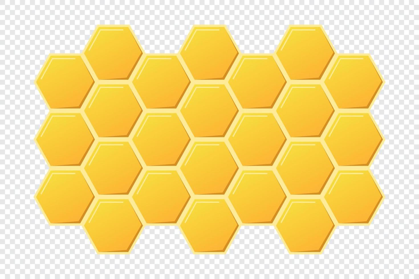 design abstrato de favos de mel. textura de células hexagonais de mel de ouro. colmeia geométrica favos de mel hexagonais. ilustração vetorial vetor