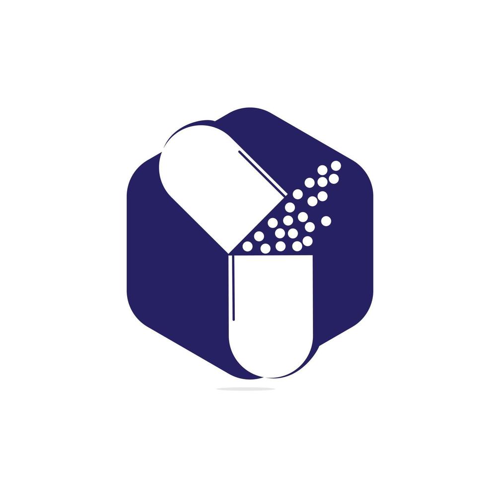 Uma Ilustração Vetorial Do Logotipo Para A Pílula De Medicamentos