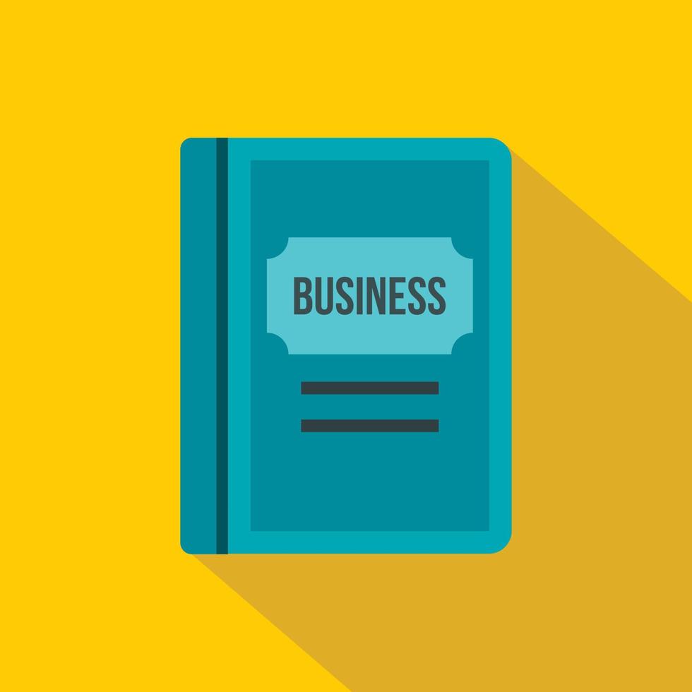 ícone de livro de negócios azul, estilo simples vetor