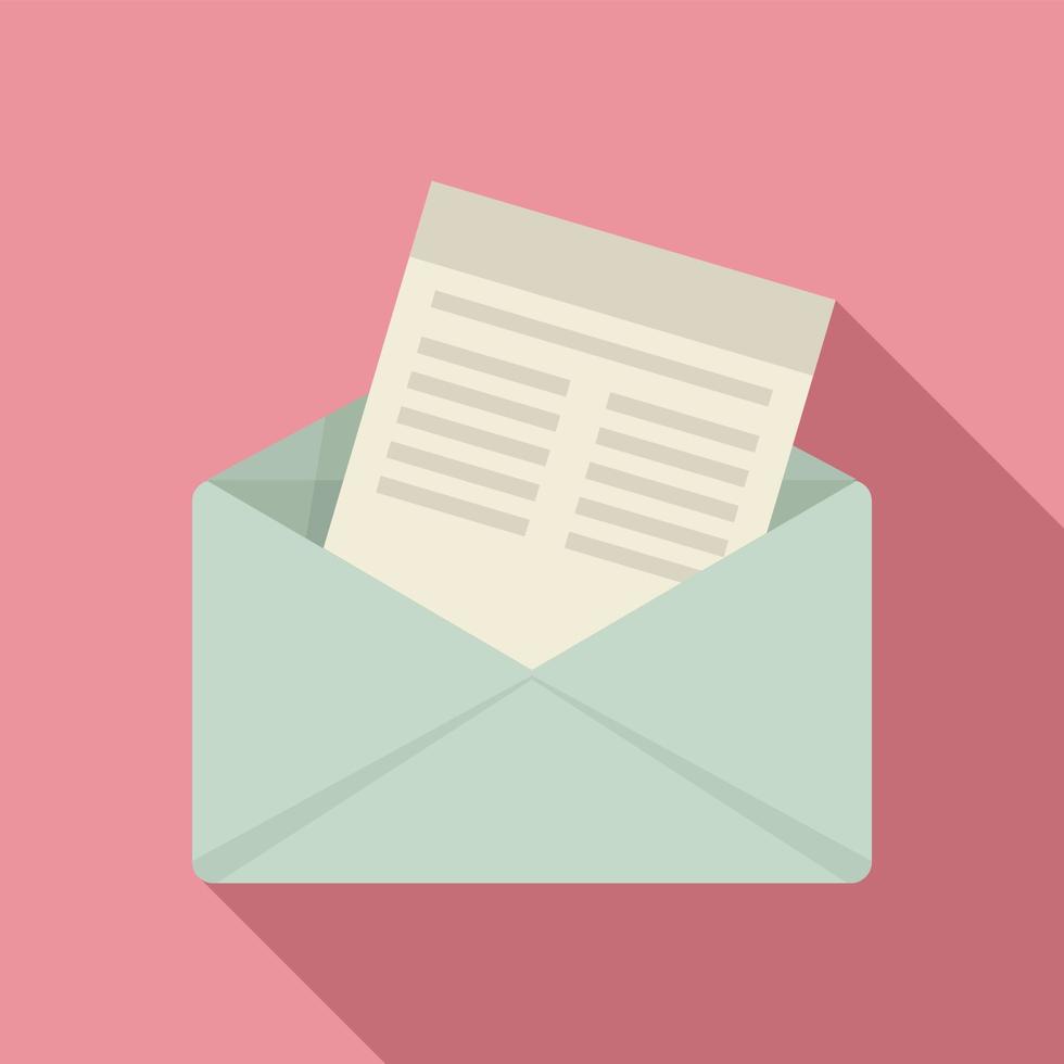 ícone de convite por correio, estilo simples vetor