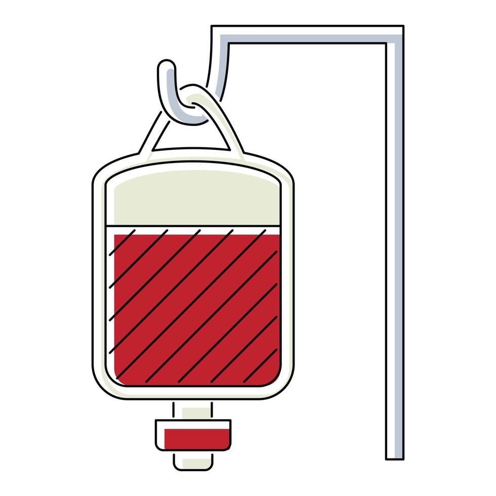 pacote para ícone de transfusão de sangue, estilo simples vetor