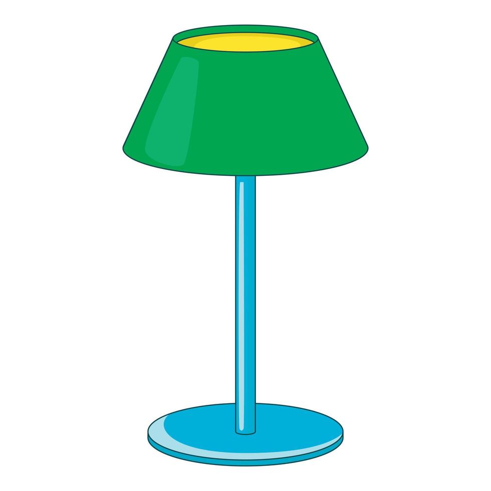 ícone do ícone da lâmpada de chão, estilo cartoon vetor