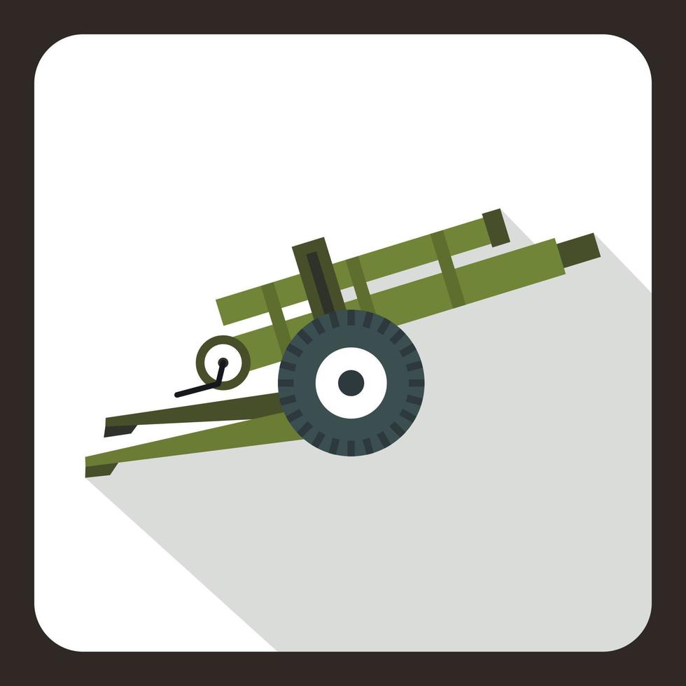 ícone de arma de artilharia, estilo simples vetor