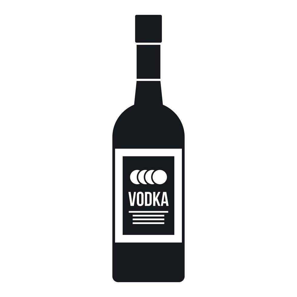garrafa de vodka ícone, estilo simples vetor
