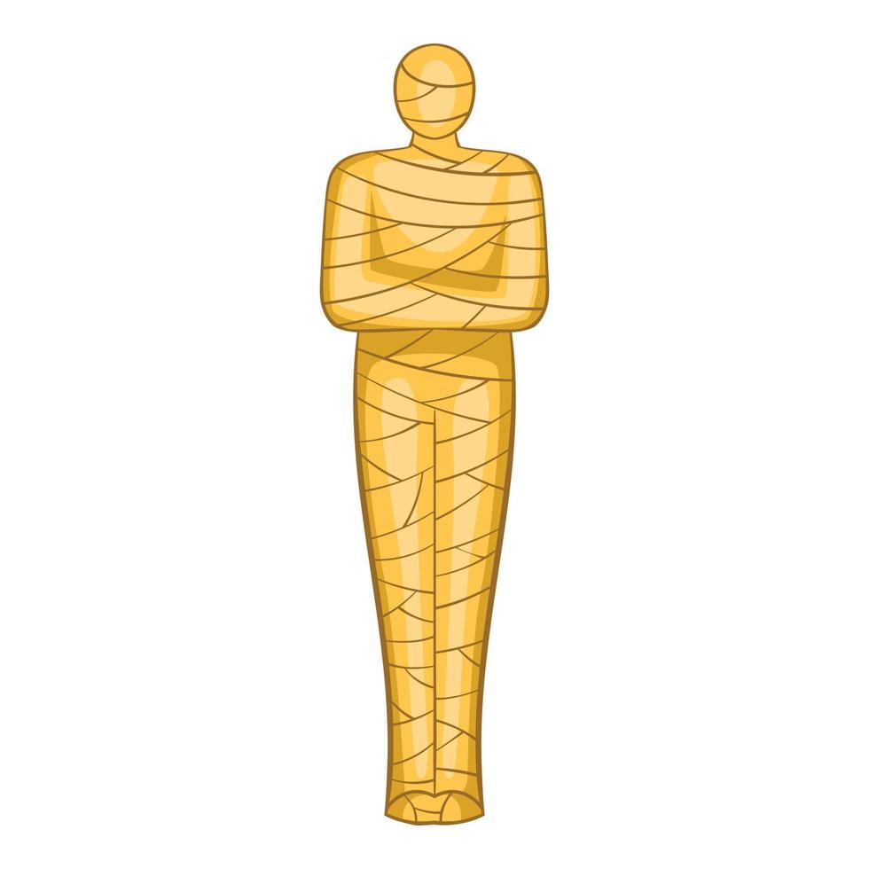 ícone de múmia antiga, estilo cartoon vetor