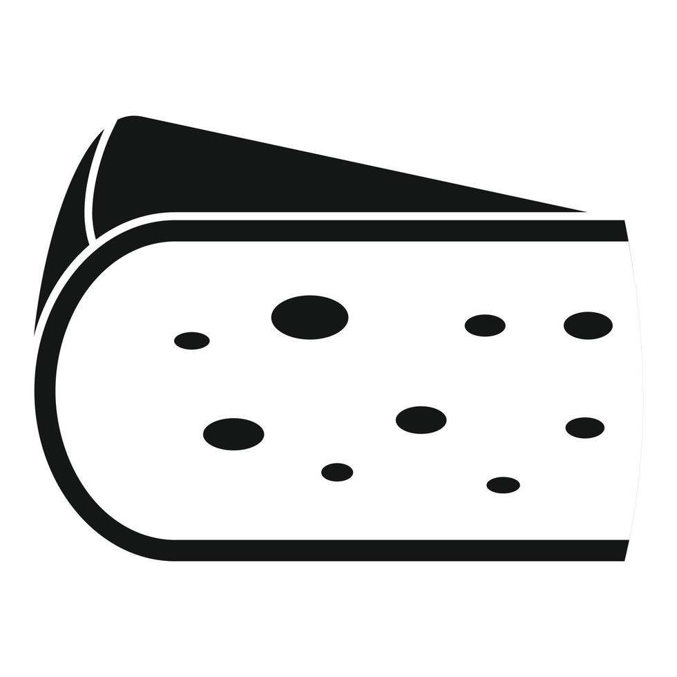 ícone de queijo gouda, estilo simples vetor