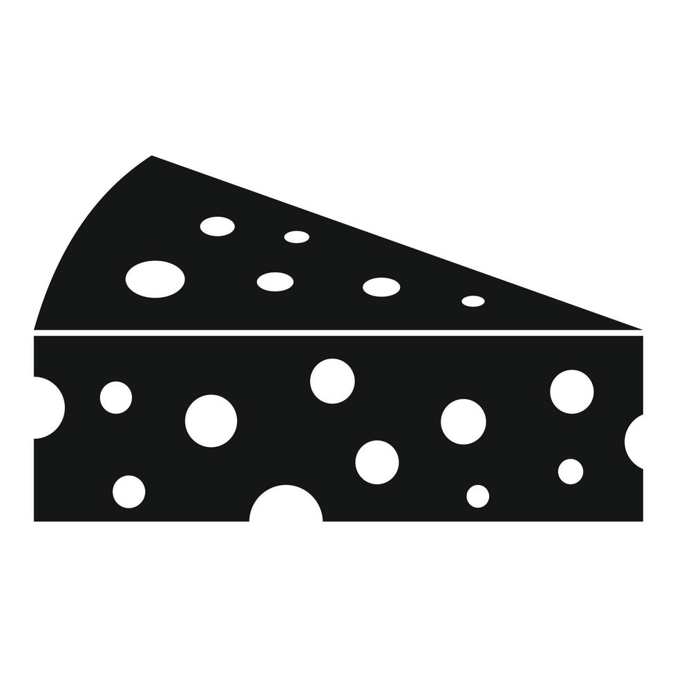 ícone de laticínios de queijo, estilo simples vetor