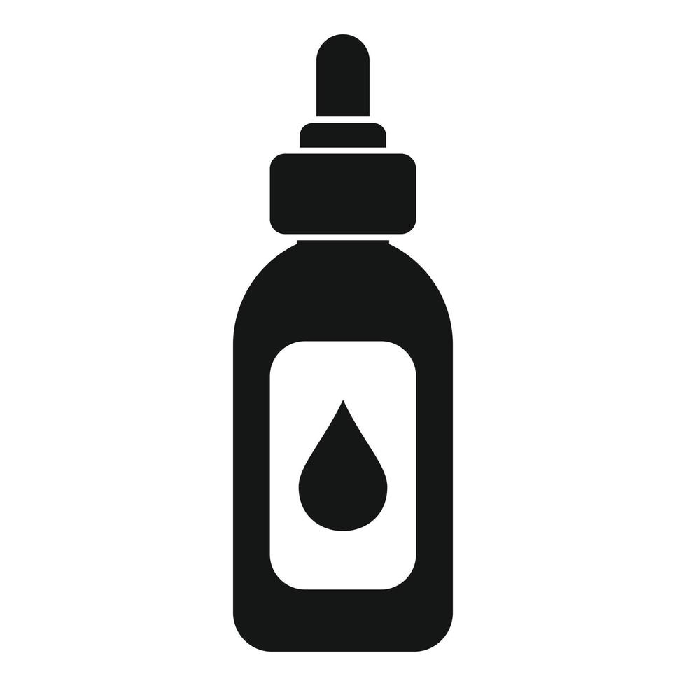 ícone conta-gotas de óleos essenciais, estilo simples vetor