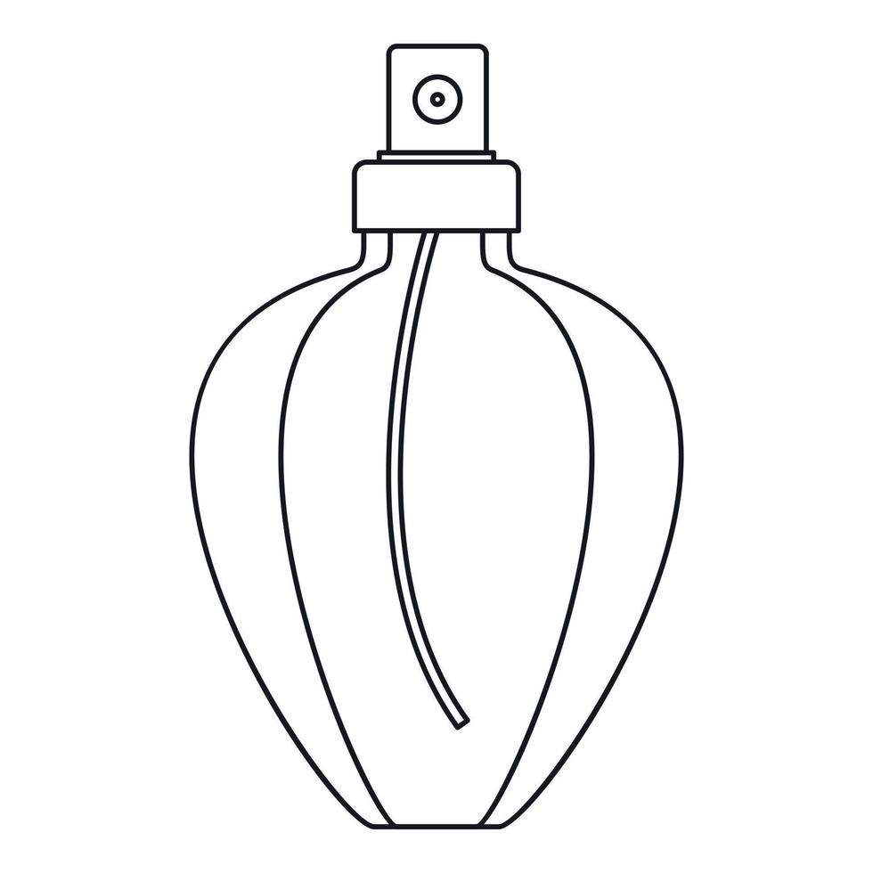 ícone de frasco de perfume feminino, estilo de estrutura de tópicos vetor