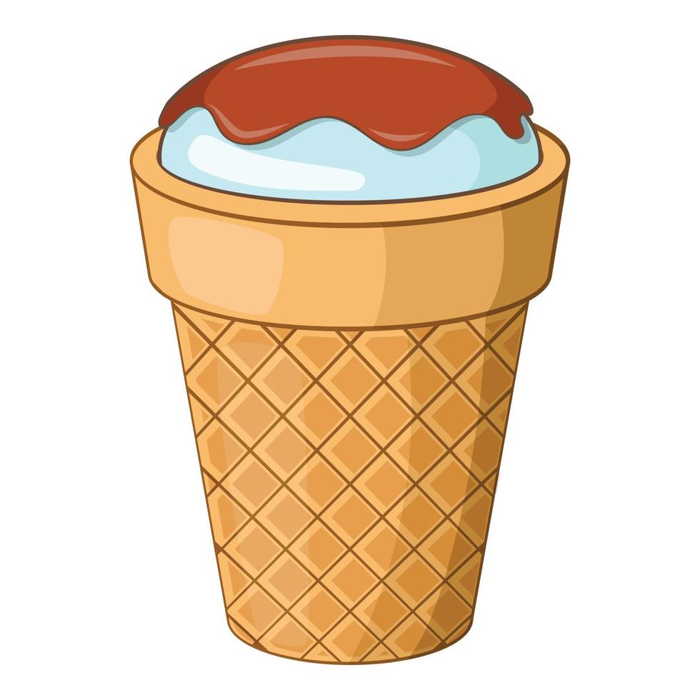 ícone de sorvete delicioso, estilo cartoon vetor
