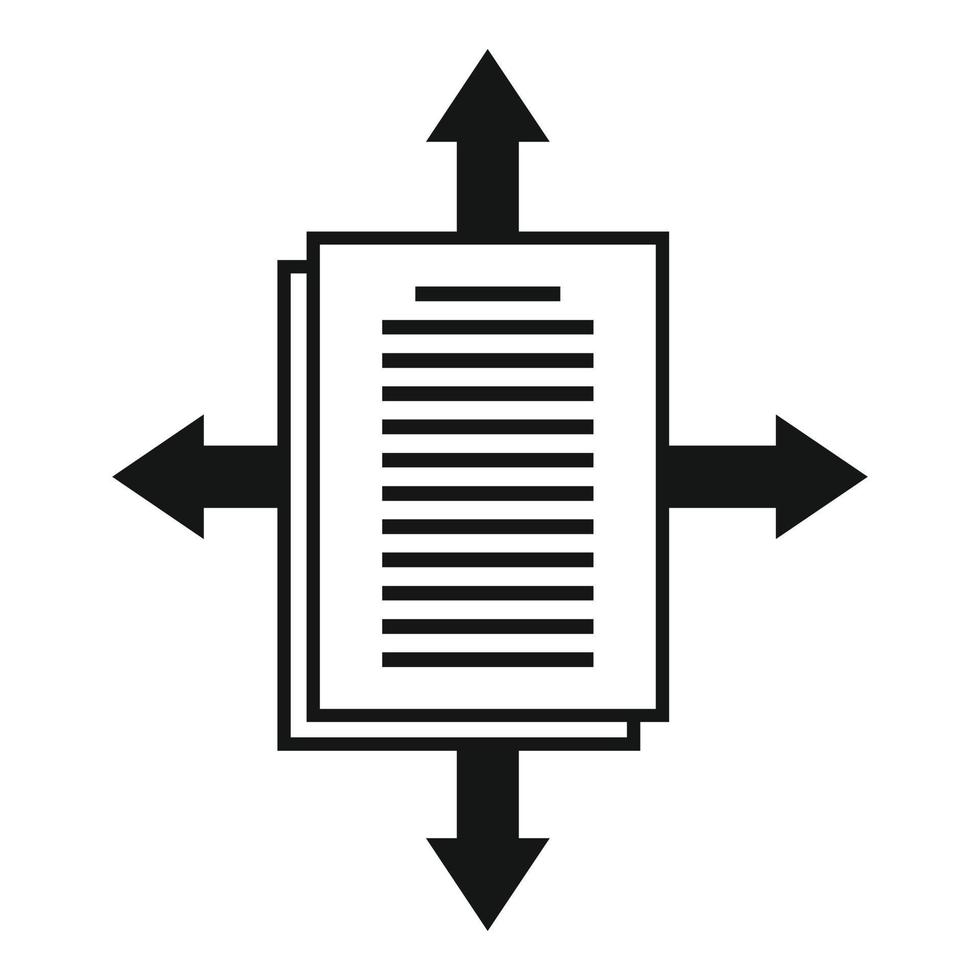 ícone de reestruturação de página, estilo simples vetor