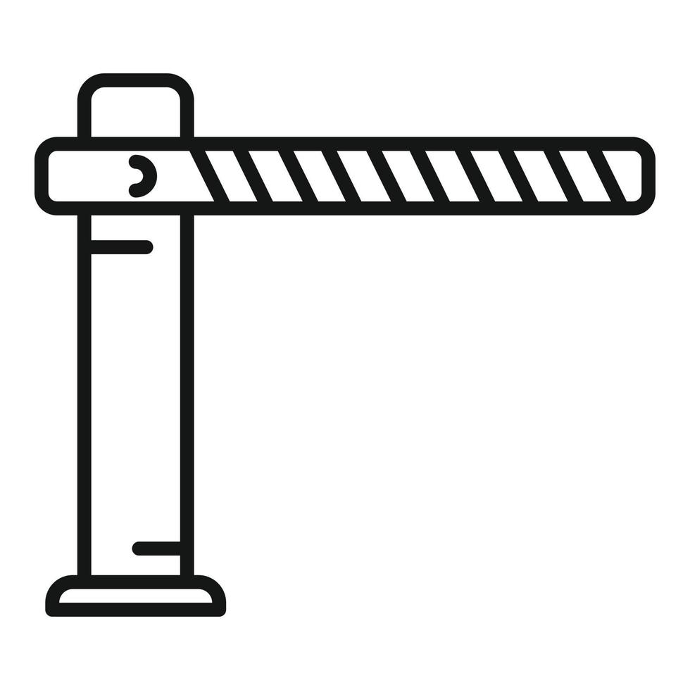 ícone de barreira de estacionamento, estilo de estrutura de tópicos vetor