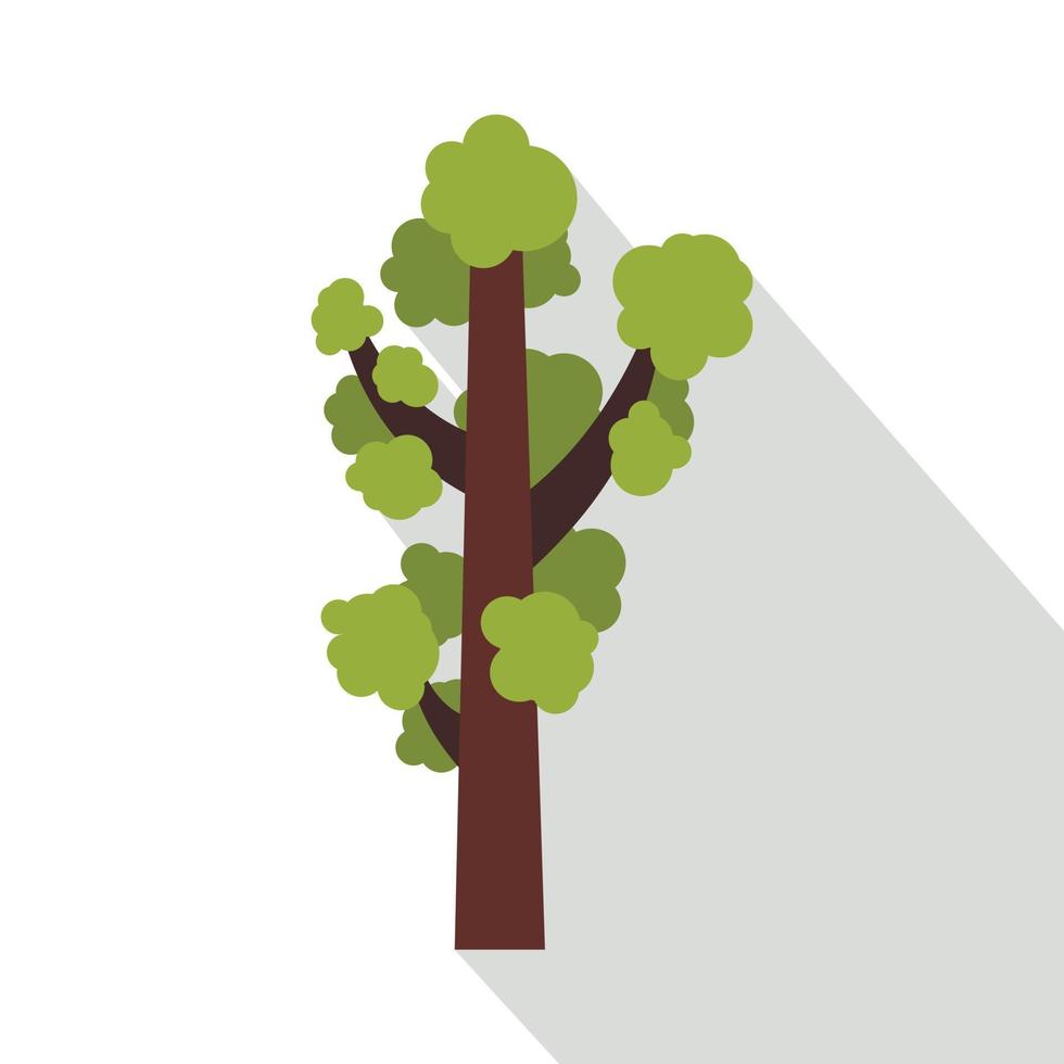 ícone de árvore verde, estilo simples vetor