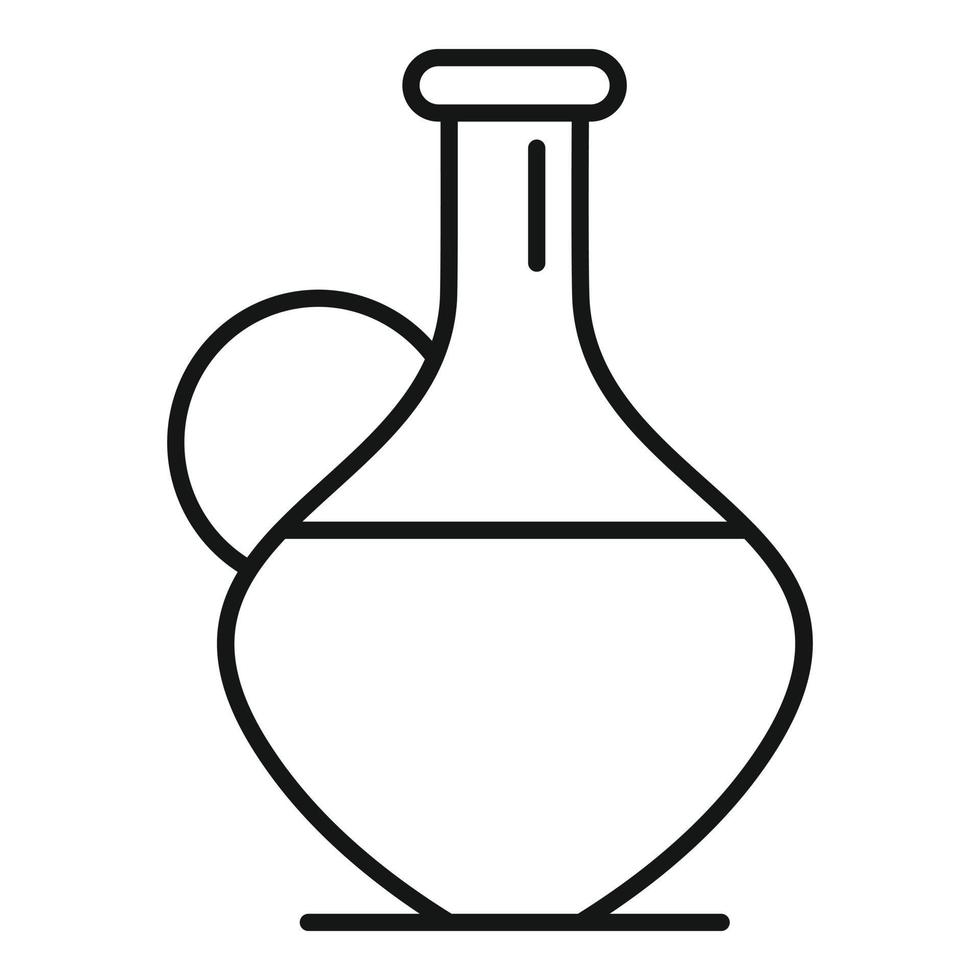 ícone de jarro de óleo, estilo de estrutura de tópicos vetor