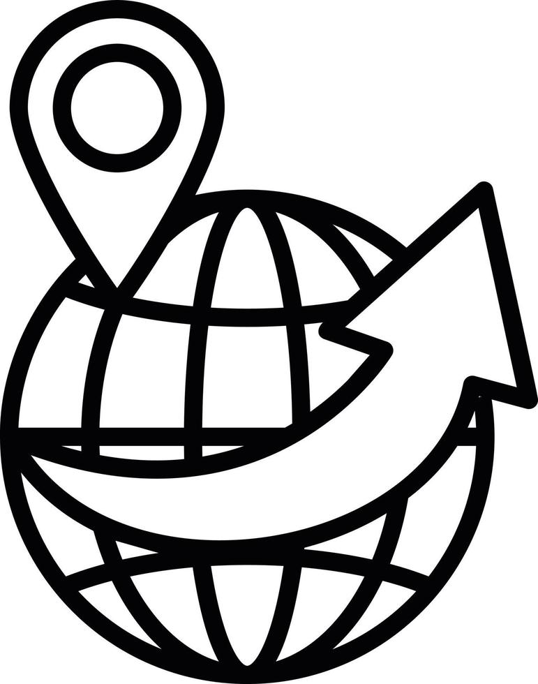 ícone de vetor de remessa mundial