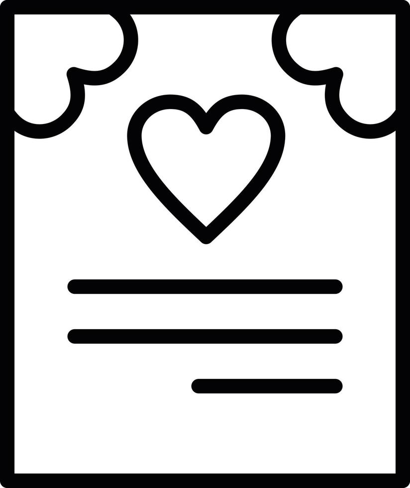 ícone de vetor de cartão de casamento