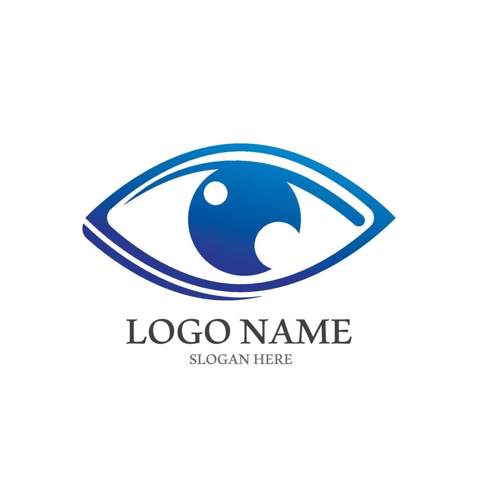 modelo de design de ilustração de ícone de logotipo de cuidados com os olhos vetor