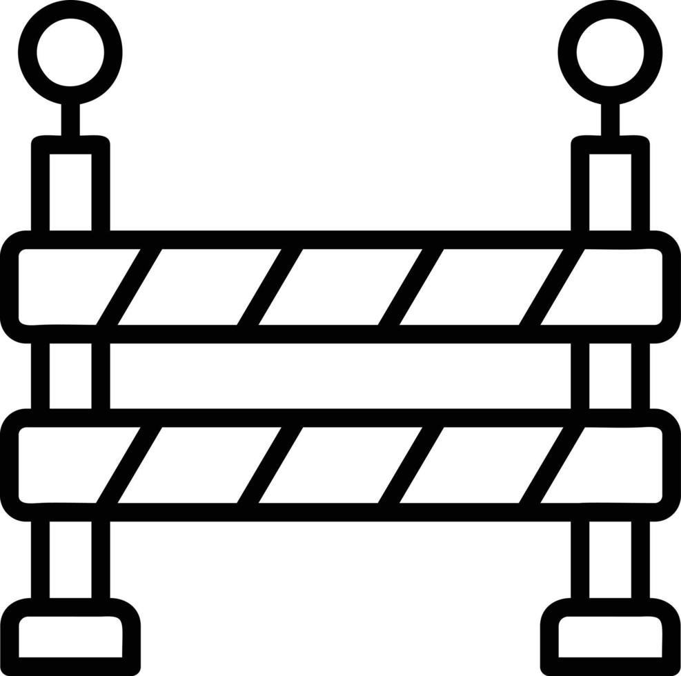 ícone de linha de barreira vetor