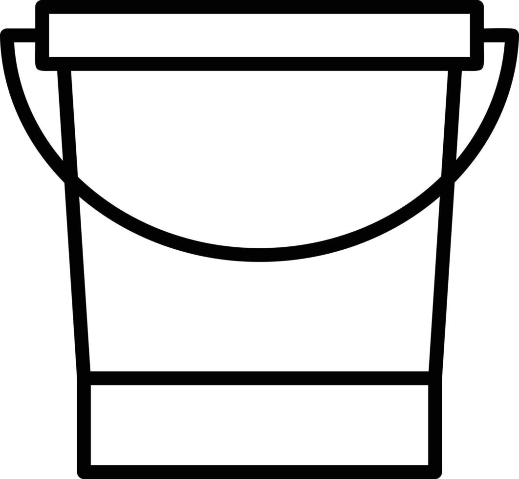 ícone de linha de balde de água vetor