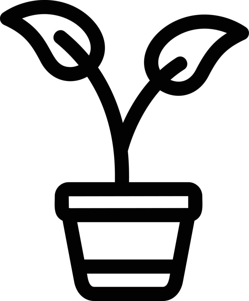 ícone de linha de planta vetor