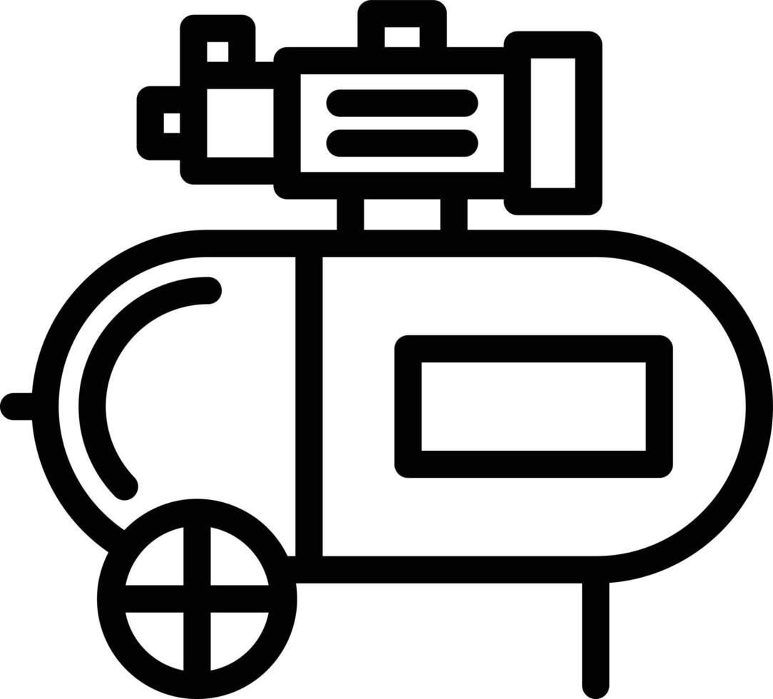 ícone da linha do compressor de ar vetor