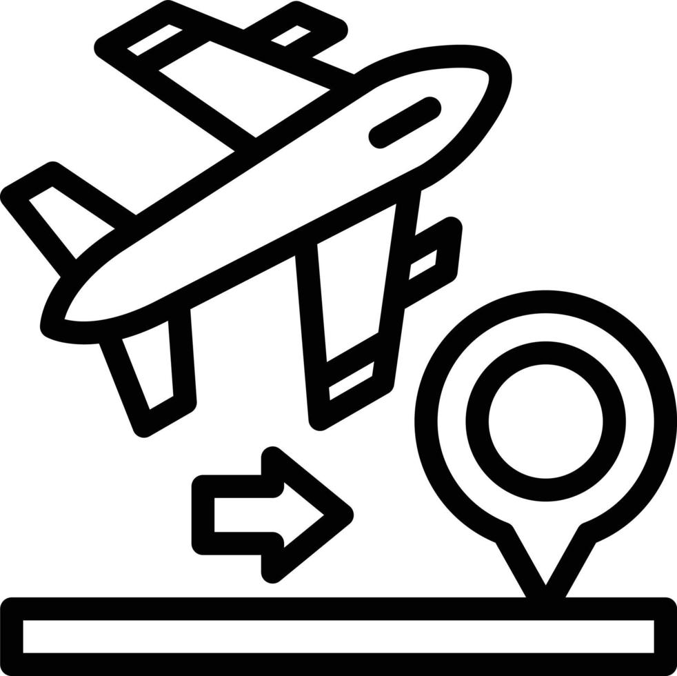 ícone da linha de voos domésticos vetor