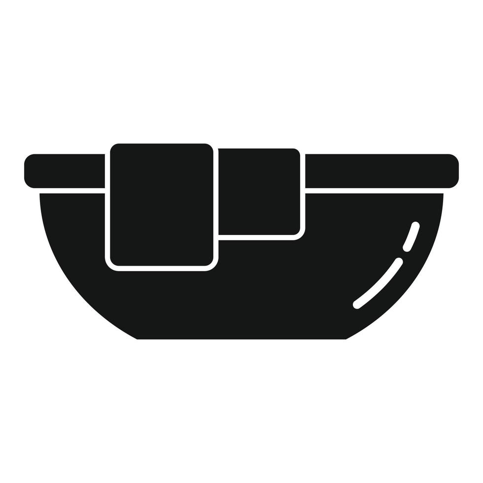 ícone de bacia de amaciante de roupas, estilo simples vetor