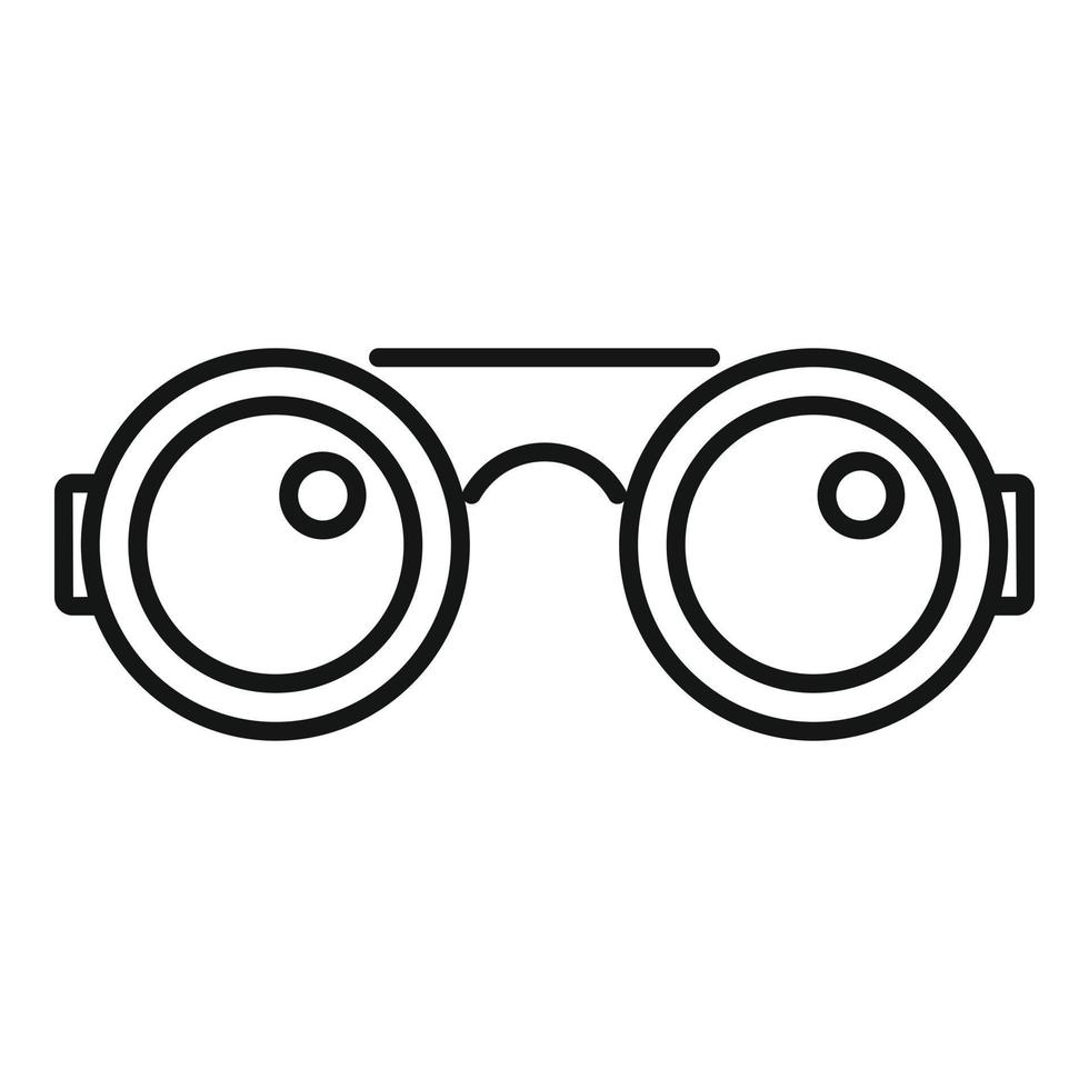 ícone de óculos de ferreiro, estilo de estrutura de tópicos vetor