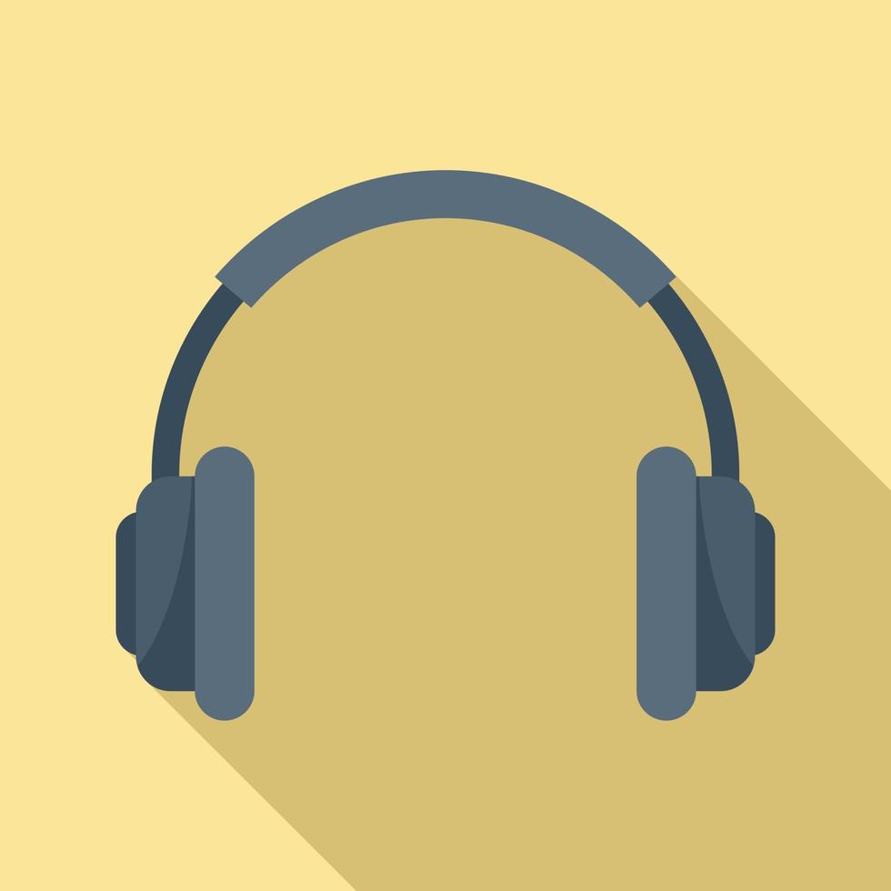 ícone de fones de ouvido de podcast, estilo simples vetor