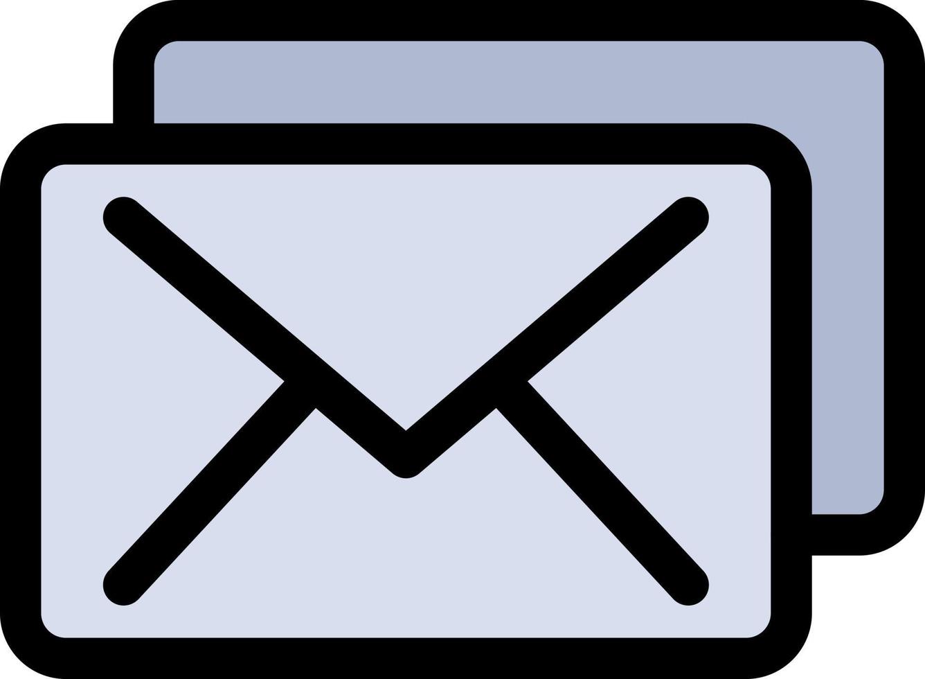 modelo de banner de ícone de vetor de ícone de cor plana de mensagem de correio comercial