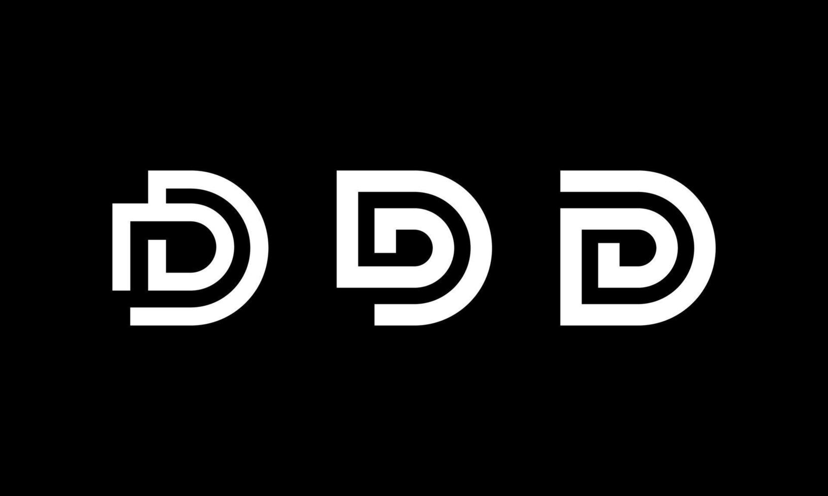 logotipo limpo e mínimo baseado inicial. símbolo de ícone de monograma de fontes criativas de letra d. design de vetor de alfabeto de luxo elegante universal
