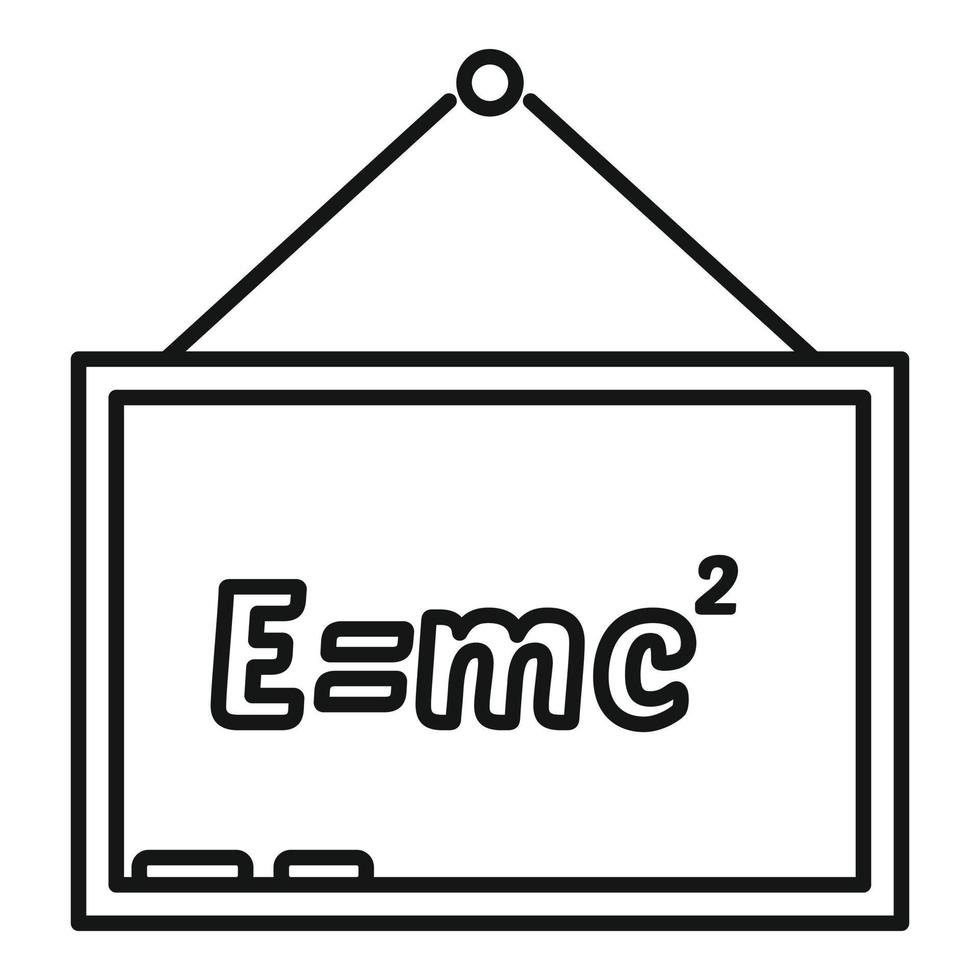 ícone do quadro de lições da escola, estilo de estrutura de tópicos vetor