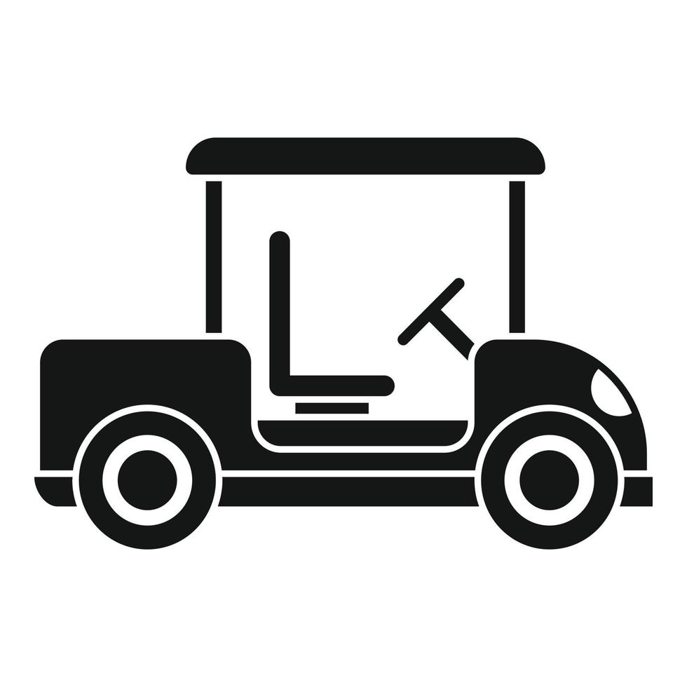 ícone do passatempo do carrinho de golfe, estilo simples vetor