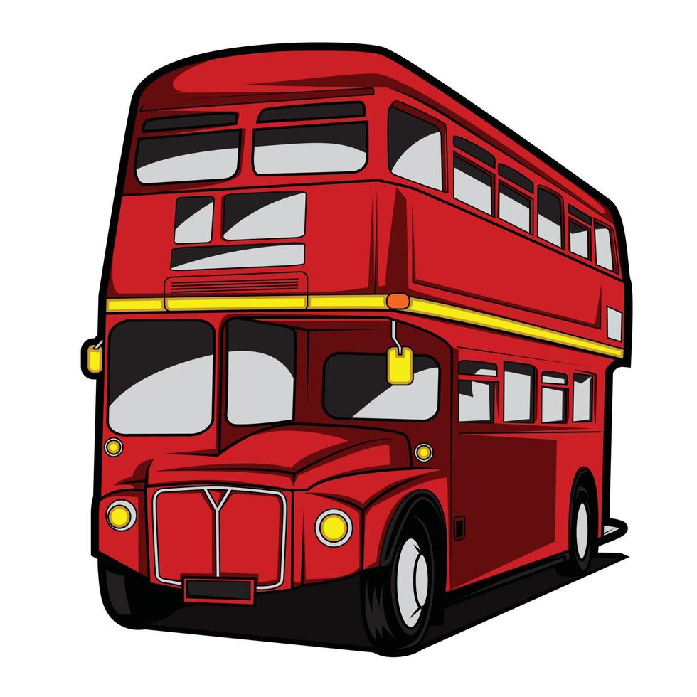 ilustração de ônibus na inglaterra vetor