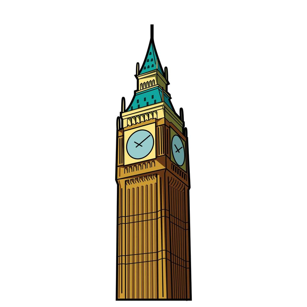 ilustração da torre do big ben vetor