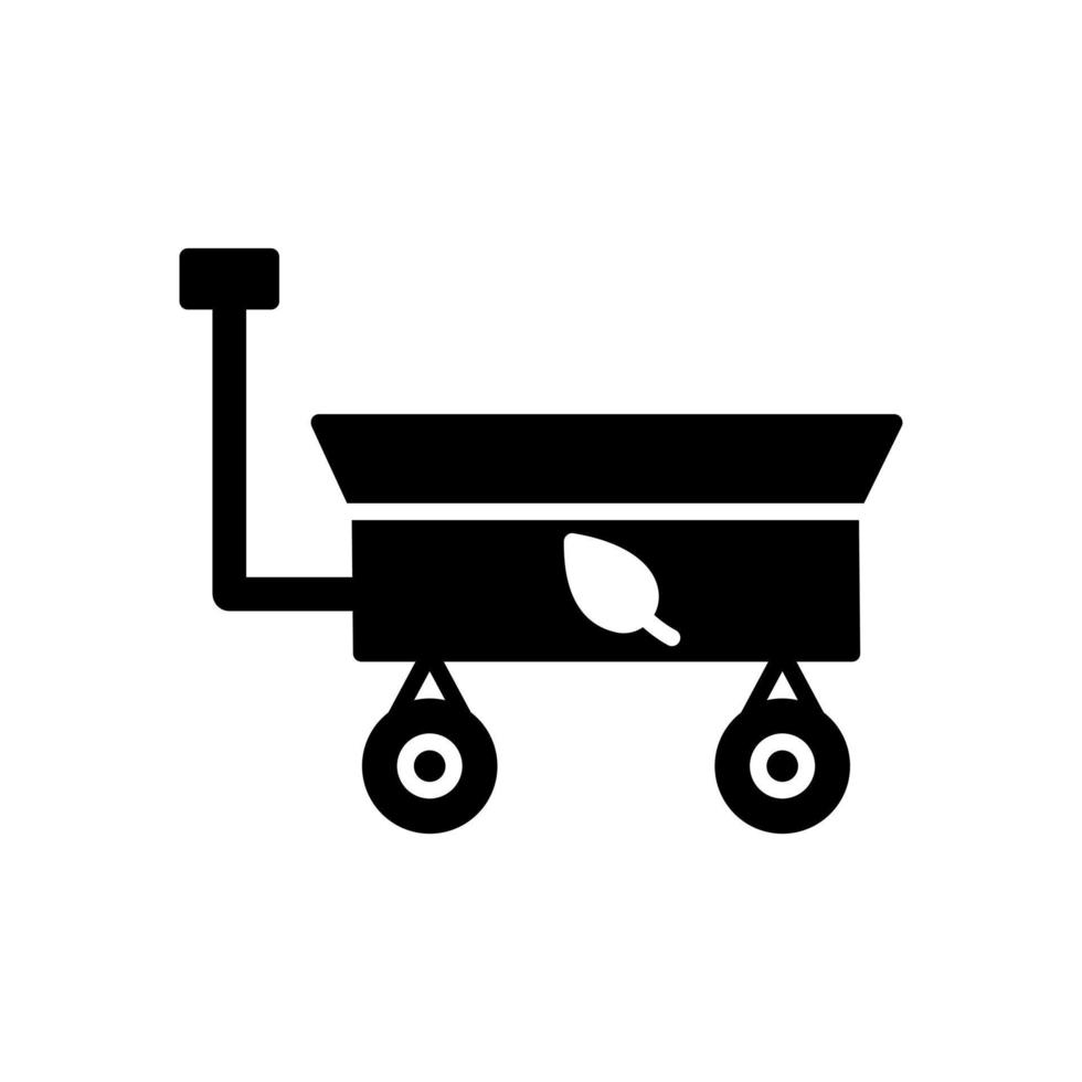 ícone de vetor de carrinho de jardim