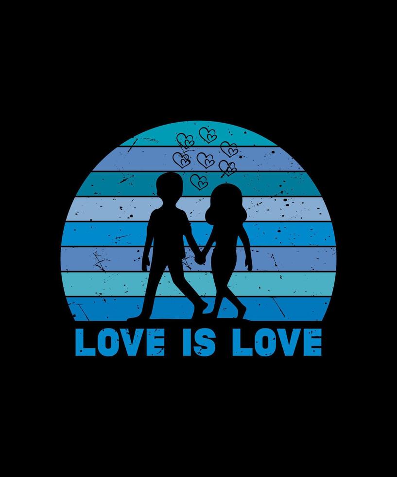 amor é design de camiseta de amor, vetor de design de camiseta para impressão.