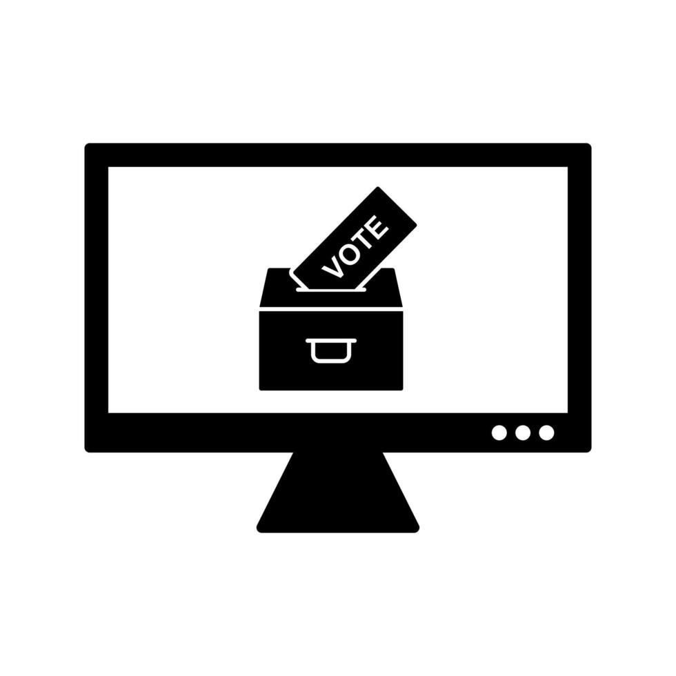 ícone de vetor de votação online