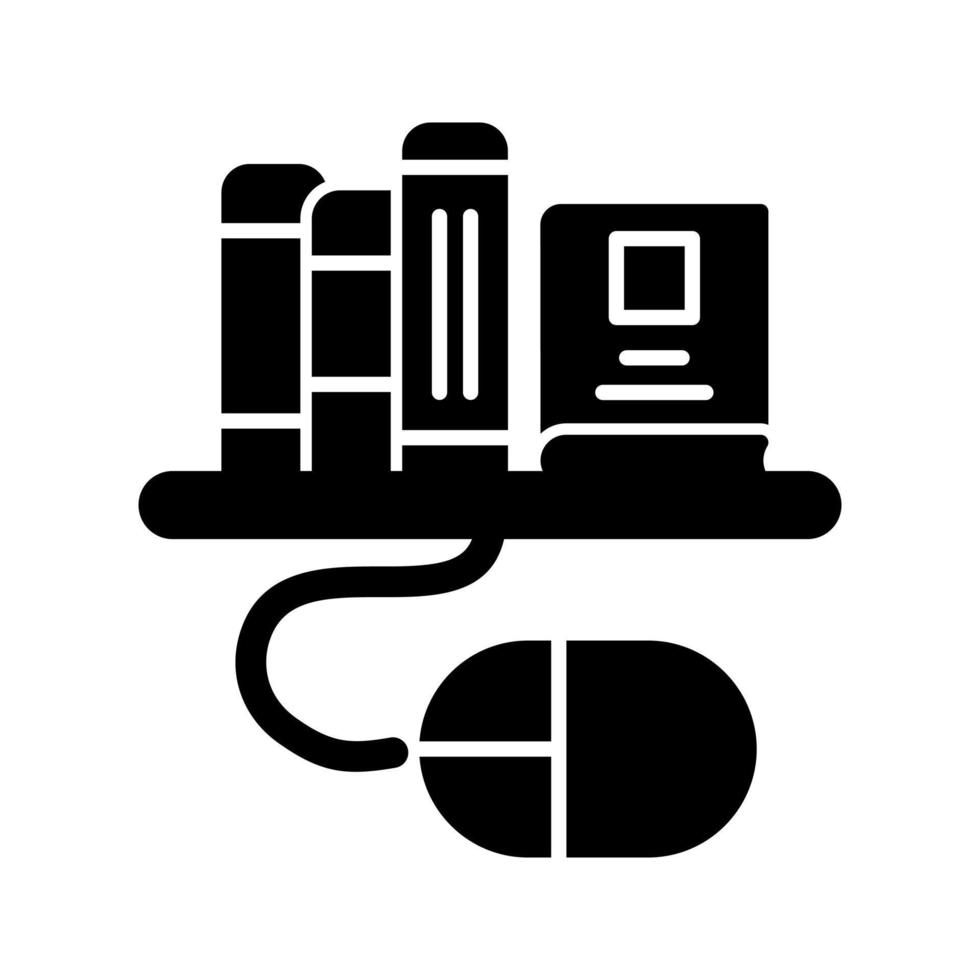 ícone de vetor de biblioteca digital