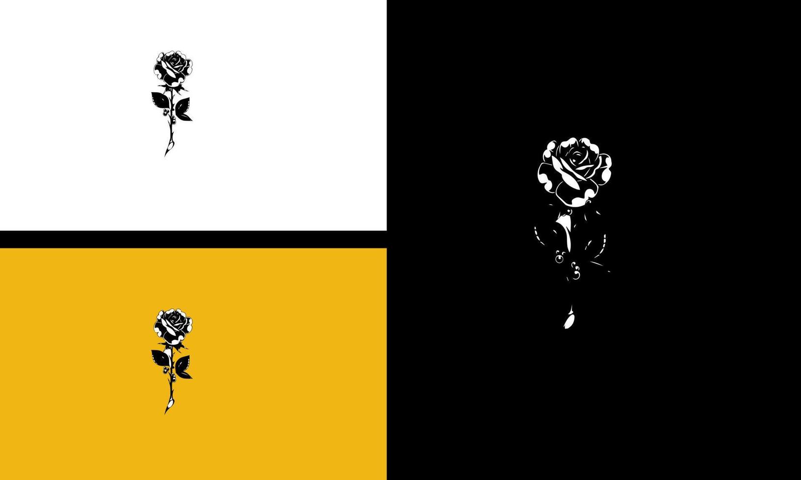 design de contorno de ilustração vetorial de flores rosas vetor