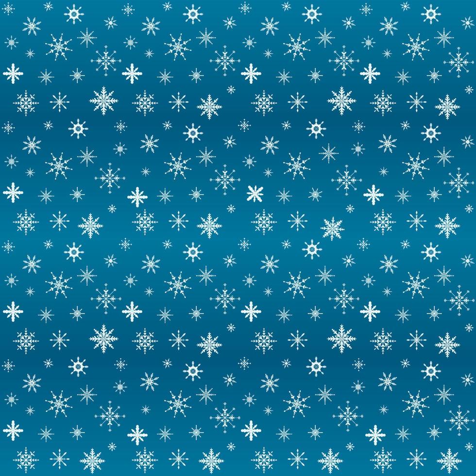 ilustração em vetor plana. conjunto de flocos de neve brilhantes de ano novo e natal. decoração de fundo. padrão sem emenda.