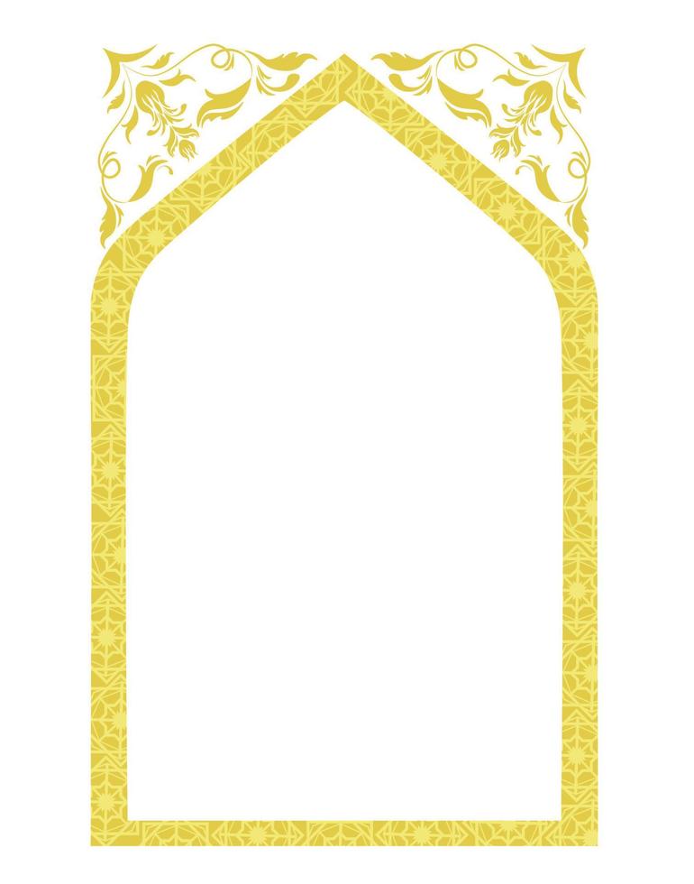 arco decorativo tradicional turco. padrão islâmico persa de estilo oriental. elementos étnicos decorativos decoração árabe. ilustração em vetor estoque. Isolado em um fundo branco.