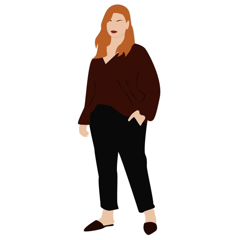 ilustração em vetor de mulheres bodypositivo. movimento positivo do corpo e diversidade de beleza. um conjunto de mulheres plus size. ilustração em vetor estoque isolada no fundo branco. eps 10